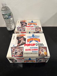 Two Major League All Stars Pop Up Hank Aaron Puzzle And Cards 36 Count With Sealed Packs