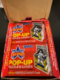 1987 DONRUSS POP-UP Baseball Puzzle Cards Wax Box With Sealed Packs