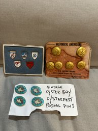 Assorted Lot Of Pins & Military Insignias
