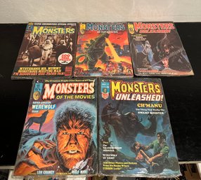 Assorted Lot Of Five Monster Comic Books