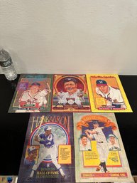 Assorted Lot Of Five Donruss Puzzle Cards- Babe Ruth, Gehrig, Aaron Etc