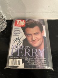 Signed Cover Matthew Perry TV Guide