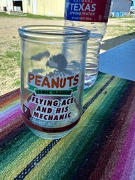 Vintage Peanuts Jelly Jar Glass