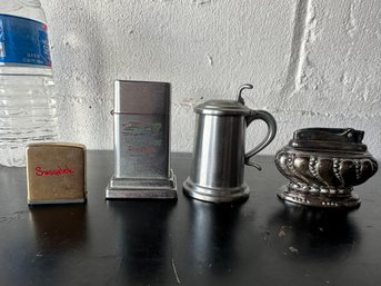 Lot Of Vintage Lighters, Dunhill, Zippo, Etc