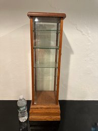 Small Wood & Glass Locking Display Case