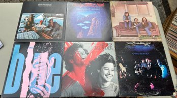 Lot Of Six Vinyl Records: Crosby Stills Nash, Almost Blue Etc