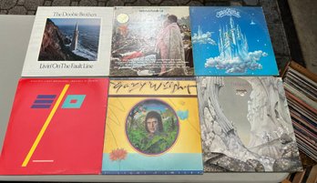 Lot Of Six Vinyl Records: The Doobie Brothers, Woodstock, YES, Etc