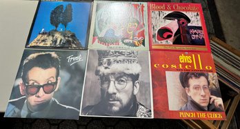 Lot Of Six Vinyl Records: Elvis Costello