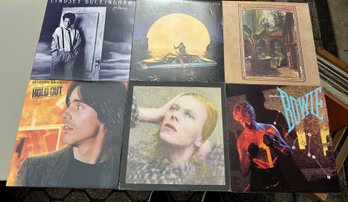 Lot Of Six Vinyl Records: Bowie, Jackson Browne, Etc