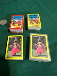Lot Of Mini Playing Card Deck Retro Hawaii Some Sealed