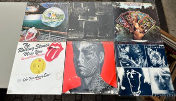 Lot Of Six Vinyl Records: The Rolling Stones Etc