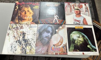 Lot Of Six Vinyl Records: Mick Ronson, Leon Russell Etc