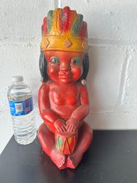 Vintage Native American Indian Coin Bank