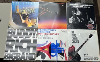 Lot Of Six Vinyl Records: Supertramp, Buddy Rich Etc