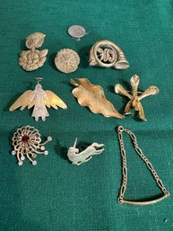 Assorted Lot Of Vintage Gold Tone Jewelry