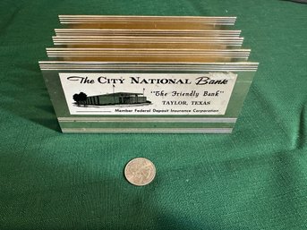 The City National Bank, Taylor TX Envelope Holder