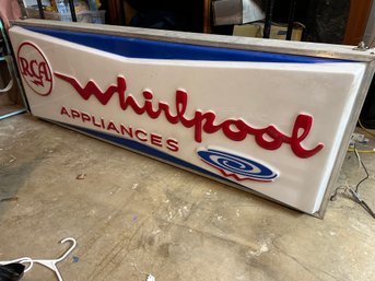 Vintage 6ft RCA Whirlpool Appliances Lighted Sign