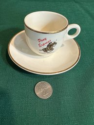 Vintage Pony Express Sacramento Ca Tea Cup & Saucer
