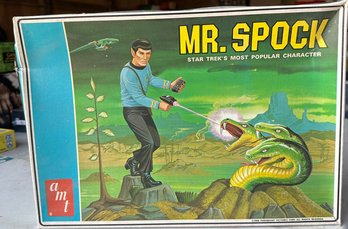 1968 Vintage AMT Model Kit Star Trek Mr Spock Large Box