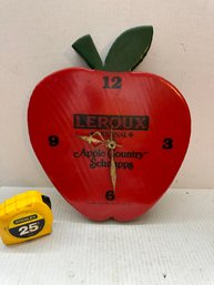 Leroux Apple Wood Wall Clock