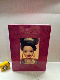 Sealed New 1997 Holiday Ball Porcelain Barbie Collectible Doll Mattel