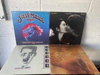 Lot Of 4 Assorted Vinyl Records- Lennon, Moody Blues Etc