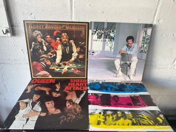 Lot Of 4 Assorted Vinyl Records-Queen, The Police Etc
