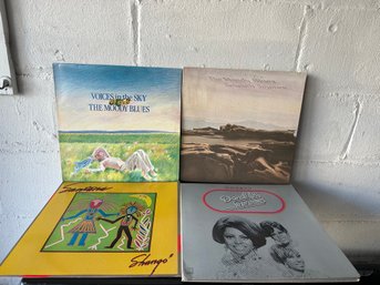 Lot Of 4 Assorted Vinyl Records-Moody Blues, Santana Etc