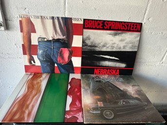 Lot Of 4 Assorted Vinyl Records-Springstein, Blue Oyster Cult Etc