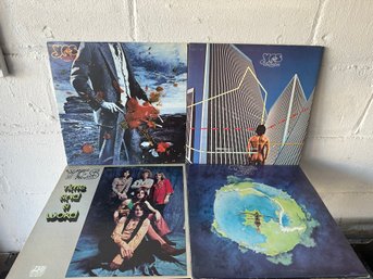 Lot Of 4 Assorted Vinyl Records- Yes