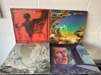 Lot Of 4 Assorted Vinyl Records- Yes, Allman Etc
