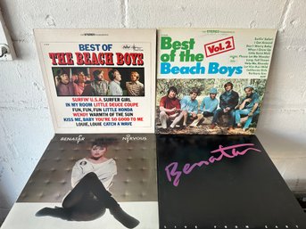Lot Of 4 Assorted Vinyl Records- Beach Boys, Benatar Etc