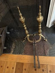 Antique Fireplace Andirons