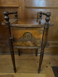 1920s Solid Wood Humidor Smoking Cabinet W/ Copper Lining