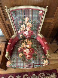 Victorian Red Floral Chair