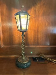 Twist Brass Lantern Lamp Post Table Lamp