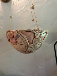 Vtg Jillian Barber Hand Crafted Hanging Pot