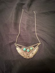 Sterling Silver & Turquoise Necklace 14.6g