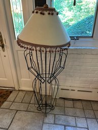 60s Iron Wire Metal Mannequin Floor Lamp