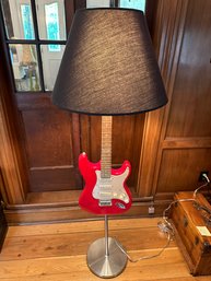 Red Guitar Floor Lamp