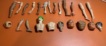 Vintage 1970S Mego Action Figure Body Parts Lot- As Is Condition