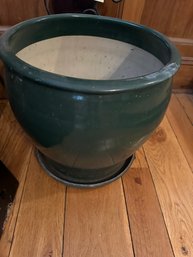 Large Green Ceramic Pot