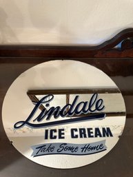 Lindale Ice Cream Mirror Advertising Sign