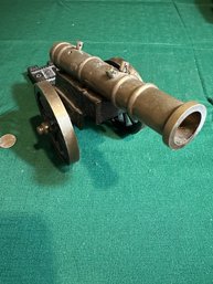 Vintage Brass & Cast Iron Tabletop Cannon