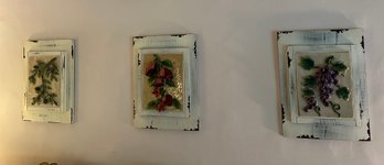 Lot Of 3 Ceramic Fruit Wall Art