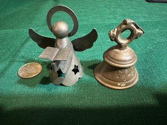 2 Vintage Brass Bells