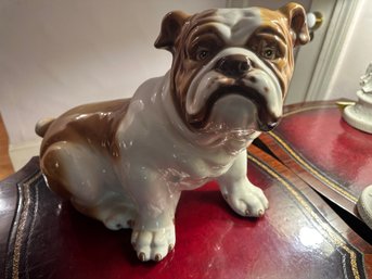 Vintage Italian Glazed Ceramic Bulldog