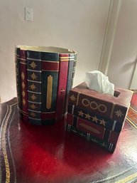 Trash Can & Tissue Box Decorative