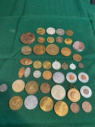 Huge Lot Of Vintage Tokens & Medals