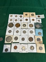 Assorted Lot Of Foreign & US Coins